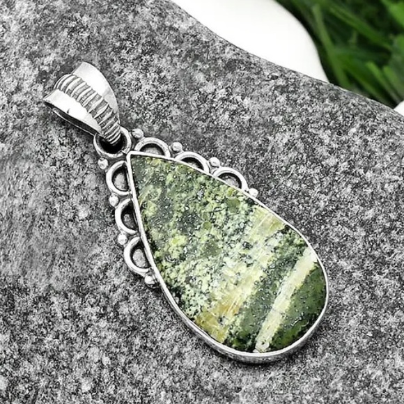 Chrysotile Sterling silver pendant - Picture 2 of 2